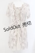 axes femme / 花柄フリルワンピース M ピンク O-25-06-28-052-AX-OP-OW-OS