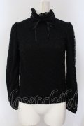 Ank Rouge / ハイネックレーストップス M クロ O-25-06-28-057-CA-TO-OW-OS