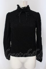 Ank Rouge / ハイネックレーストップス M クロ O-25-06-28-057-CA-TO-OW-OS