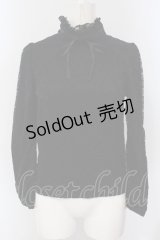 Ank Rouge / ハイネックレーストップス M クロ O-25-06-28-057-CA-TO-OW-OS