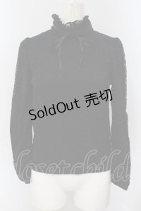 Ank Rouge / ハイネックレーストップス M クロ O-25-06-28-057-CA-TO-OW-OS