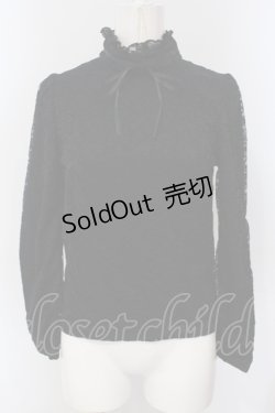 画像1: Ank Rouge / ハイネックレーストップス M クロ O-25-06-28-057-CA-TO-OW-OS