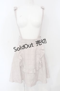 画像1: Ank Rouge / エプロン風スカート M ピンク O-25-06-28-065-CA-SK-OW-ZY