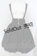 Amavel / ストライプサス付きスカート M クロ O-25-06-28-067-CA-SK-OW-OS