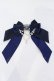 画像1: Enchantlic Enchantilly / ロゴ刺繍パールリボンブローチ  ネイビー O-25-06-28-071-LO-ZA-IG-OS (1)