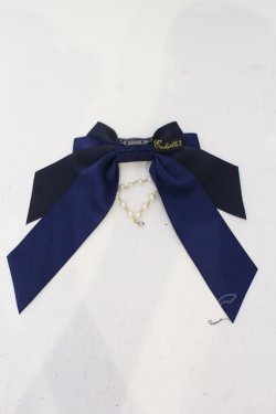 画像3: Enchantlic Enchantilly / ロゴ刺繍パールリボンブローチ  ネイビー O-25-06-28-071-LO-ZA-IG-OS