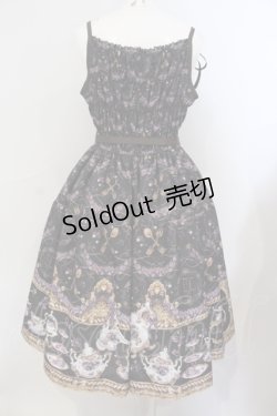 画像4: Enchantlic Enchantilly / すみれのお茶会ティアードジャンパースカート L アンティークブラック O-25-06-28-005-LO-OP-IG-OS