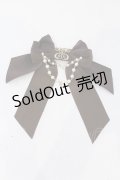 Enchantlic Enchantilly / ロゴ刺繍パールリボンブローチ  ブラウン O-25-06-28-073-LO-ZA-IG-OS