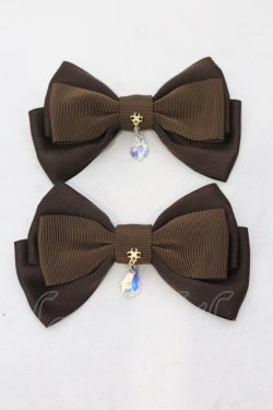 画像1: Enchantlic Enchantilly / リボンブローチ2コセット  ブラウン O-25-06-28-074-LO-AC-IG-OS