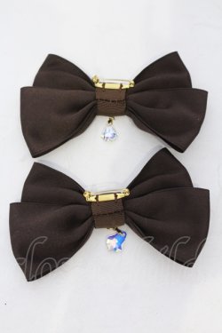 画像2: Enchantlic Enchantilly / リボンブローチ2コセット  ブラウン O-25-06-28-074-LO-AC-IG-OS