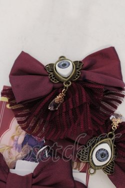 画像2: 星箱works / 東方Project x HoshibakoWorks　八雲紫　リボンシューズクリップ  ワイン O-25-06-28-076-PU-AC-IG-OS
