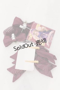 画像3: 星箱works / 東方Project x HoshibakoWorks　八雲紫　リボンシューズクリップ  ワイン O-25-06-28-076-PU-AC-IG-ZT432-F003