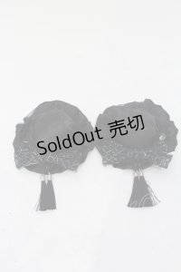 Hoshibako Works / 藤花集中華風お団子クリップ式ヘッドドレス  クロ O-25-06-28-077-LO-AC-IG-OS