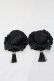 画像1: Hoshibako Works / 藤花集中華風お団子クリップ式ヘッドドレス  クロ O-25-06-28-077-LO-AC-IG-OS (1)