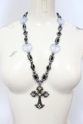 Estrellas / cross beads necklace ネックレス  ブラック×シルバー O-25-06-28-085-EL-AC-IG-OS