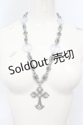 Estrellas / cross beads necklace ネックレス  ブラック×シルバー O-25-06-28-085-EL-AC-IG-ZT0709