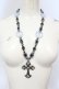 画像1: Estrellas / cross beads necklace ネックレス  ブラック×シルバー O-25-06-28-085-EL-AC-IG-OS (1)