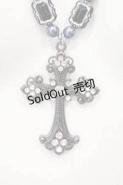 画像2: Estrellas / cross beads necklace ネックレス  ブラック×シルバー O-25-06-28-085-EL-AC-IG-ZT0709
