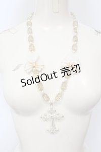 Estrellas / cross beads necklace ネックレス  ホワイト O-25-06-28-086-EL-AC-IG-OS