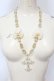 画像1: Estrellas / cross beads necklace ネックレス  ホワイト O-25-06-28-086-EL-AC-IG-OS (1)