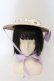 画像2: Chalmiere / フラワーサマーハット  ナチュラル×ラベンダー O-25-06-28-087-LO-AC-IG-OS (2)