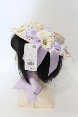 画像3: Chalmiere / フラワーサマーハット  ナチュラル×ラベンダー O-25-06-28-087-LO-AC-IG-OS