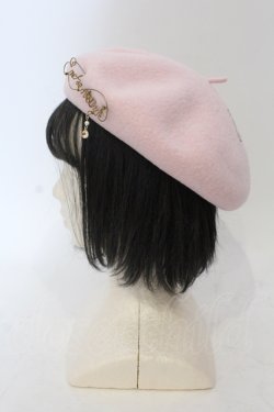 画像3: Enchantlic Enchantilly / ロゴプリントベレー帽  ピンク×ゴールド O-25-06-28-088-LO-AC-IG-OS