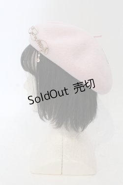 画像3: Enchantlic Enchantilly / ロゴプリントベレー帽  ピンク×ゴールド O-25-06-28-088-LO-AC-IG-ZT-K007