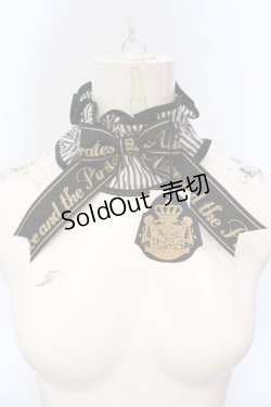 画像1: ALICE and the PIRATES / ストライプフリルチョーカー  クロ O-25-06-28-090-PA-AC-IG-ZT0709