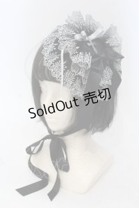 Moi-meme-Moitie / ディヴァインクロス丸型ヘッドドレス  ブラック×シルバー O-25-06-28-093-MO-AC-IG-ZT208-F004