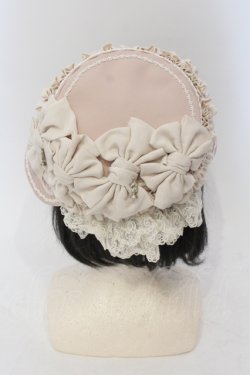 画像4: Hoshibako Works / リボンタルト帽子型ボンネット  ピンク O-25-06-28-095-LO-AC-IG-OS