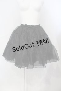 axes femme kawaii / ボリュームオーガンジーパニエ M クロ O-25-06-28-002-AX-SK-OW-OS