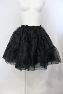 画像1: axes femme kawaii / ボリュームオーガンジーパニエ M クロ O-25-06-28-002-AX-SK-OW-OS