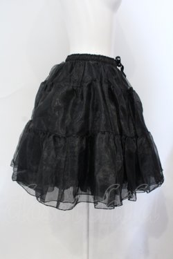 画像2: axes femme kawaii / ボリュームオーガンジーパニエ M クロ O-25-06-28-002-AX-SK-OW-OS