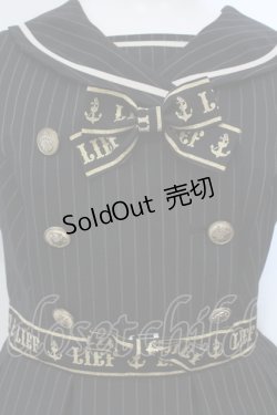 画像2: LIEF / ゴールド刺 リボンセーラーワンピース M クロ O-25-06-28-012-LO-OP-OW-ZS