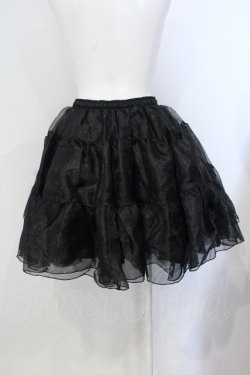 画像3: axes femme kawaii / ボリュームオーガンジーパニエ M クロ O-25-06-28-002-AX-SK-OW-OS