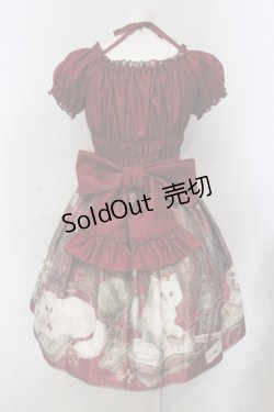 画像4: Enchantlic Enchantilly / Queen Cat〜秘密の書斎〜ワンピース  ワイン O-25-06-28-018-LO-OP-OW-OS
