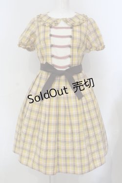 画像1: Emily Temple cute / Tin Tartanワンピース  イエロー O-25-06-28-019-ET-OP-OW-OS