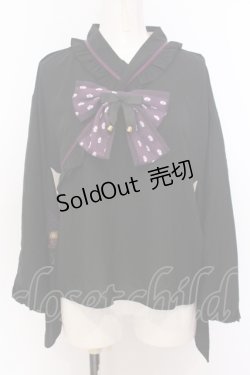 画像1: Amavel / 大正浪漫の夢紀行ブラウス F クロ×パープル O-25-06-30-039-CA-BL-OW-ZY