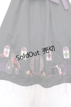 画像3: Amavel / 大正浪漫の夢紀行ミドルスカート F クロ×パープル O-25-06-30-040-CA-SK-OW-OS