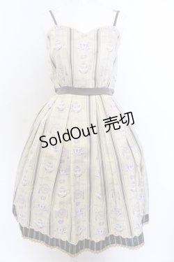 画像1: axes femme POETIQUE / アンティークカトラリーワンピース M ベージュ O-25-06-30-045-AX-OP-OW-OS