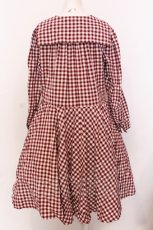 画像2: LOLITAその他 / ブロックチェックセーラーワンピース  アカ O-25-06-30-047-LO-OP-OW-ZT377 (2)