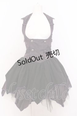 画像1: ALGONQUINS / セーラー襟付きサススカート F ブラック×パープル O-25-06-30-048-AL-SK-OW-OS