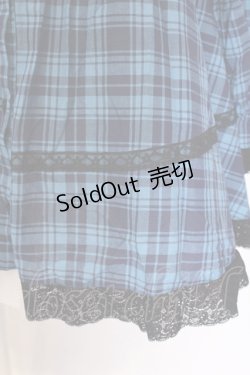 画像2: HEENIE HEENIE / 裾レースリボンフリルミニワンピース  ブルー×ブルーチェックリボン O-25-06-30-049-LO-OP-OW-OS