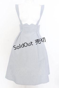 画像1: Fi.n.t / ベルトセットサスペンダー付きハイウエストフレアースカート【ベルト欠品】  グレー O-25-06-30-053-CA-SK-IG-ZT252