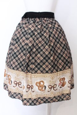 画像3: axes femme POETIQUE / プレッツェルベルト付スカート  ブラウン×クロ O-25-06-30-054-AX-SK-IG-OS