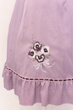 画像2: axes femme POETIQUE / パンジー刺繍ラッフルスカート M ラベンダー O-25-06-30-057-AX-SK-IG-OS