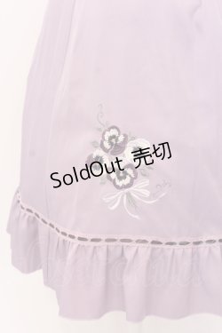 画像2: axes femme POETIQUE / パンジー刺繍ラッフルスカート M ラベンダー O-25-06-30-057-AX-SK-IG-ZT052