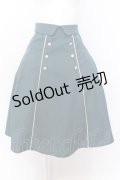 F i.n.t / ダブル釦配色タックスカート  グリーン O-25-06-30-058-CA-SK-IG-OS