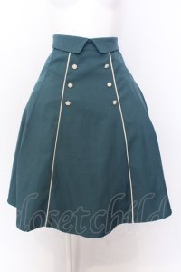 F i.n.t / ダブル釦配色タックスカート  グリーン O-25-06-30-058-CA-SK-IG-OS